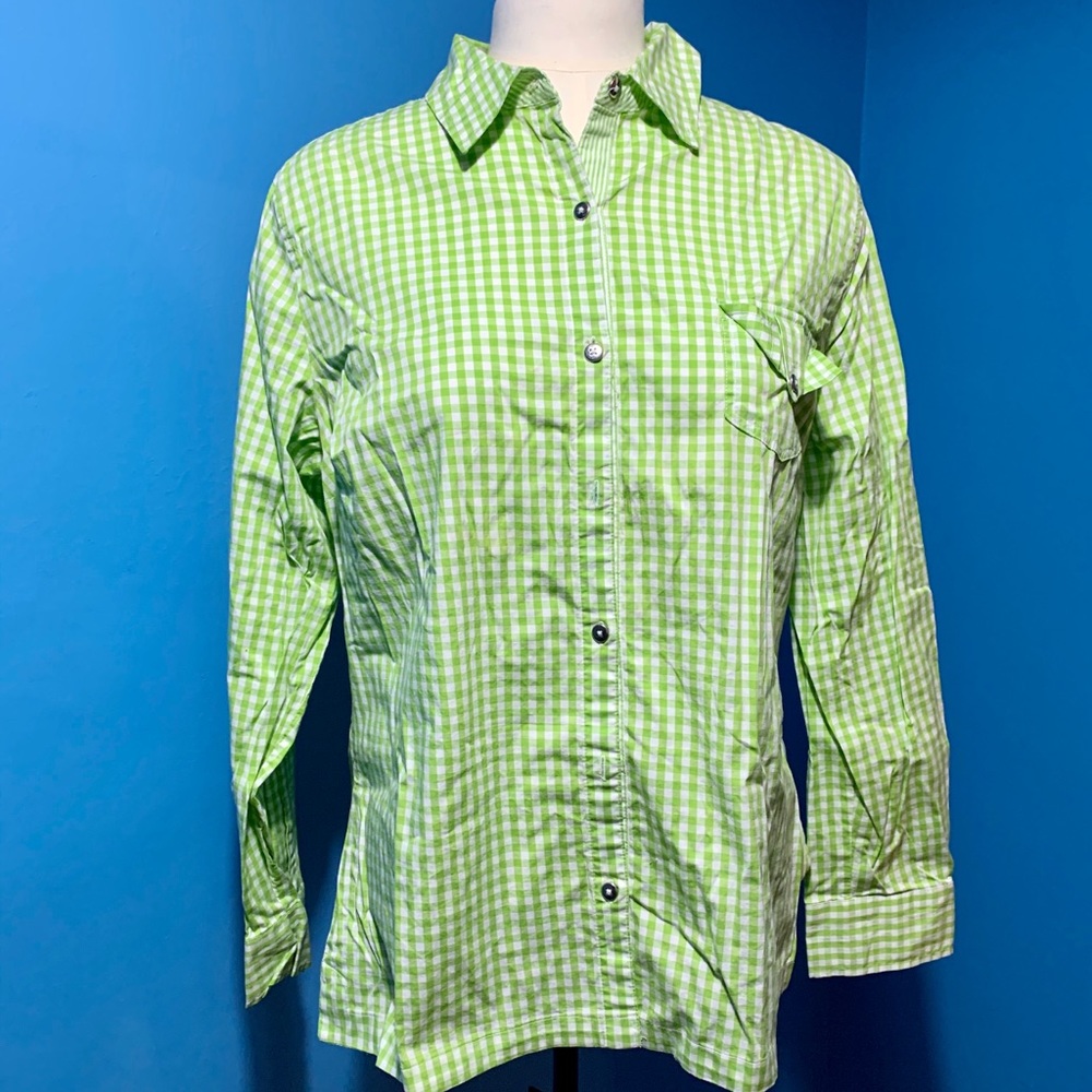 Jaclyn Smith gingham shirt